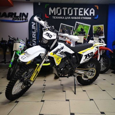 Мотоцикл кроссовый / эндуро Zuumav (Зуумав) FX X7 FXR белый/жёлтый