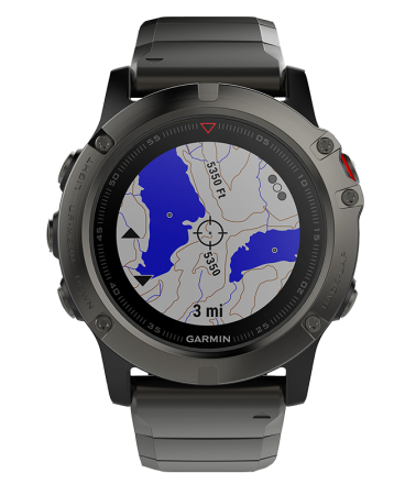 Часы Garmin (Гармин) FENIX 5X SAPPHIRE серые с металлическим браслетом